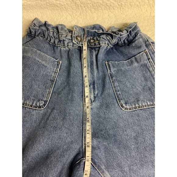 SOLD - ZARA BAGGY PAPERBAG JEANS | Slash Pockets | Size 6 - Picture 9 of 12